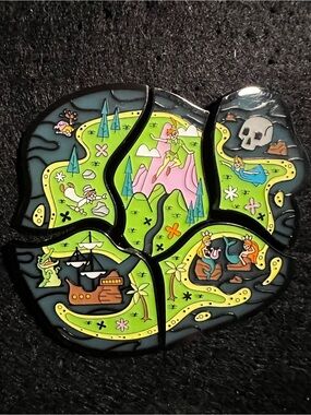 Loungefly/ Disney Peter Pan map of skull Island Pins